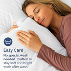 Queen Pillow Cases Set of 2 - Hotel Quality Queen Pillowcase Covers - Ultra-Soft, Comfortable, Cozy Bedding for Women, Men, Kids & Teens - Wrinkle Free & Machine Washable - White (No Pillows Included)