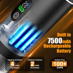 Portable Battery Espresso Coffee Maker for Travel, 20 bar Mini Car Espresso Machines, 3-in-1 Self-Heating Electric Espresso Maker, USB-C Ground Coffee & Capsule Pod(Ns&DG) RV, Hiking, Office