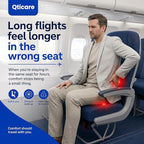 Travel Cushion, Airplane Seat Cushion Inflatable Travel Cushions for Long Flights, Press-Type Portable Pad with Built-in Pump, Comfortable Cushions for Air Travel, Car, Office Chair
