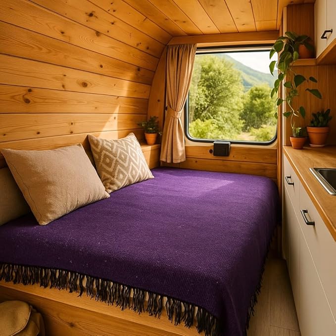 Open Road Goods Solid Color Mexican Yoga Blanket – Large Handwoven Throw for Yoga, Beach, Camping or Home – Soft and Durable Cotton Blend