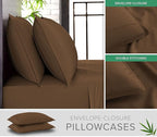 King Sheets by Pure Bamboo, Genuine 100% Organic Viscose Derived from Bamboo Bed Sheet Set, Luxuriously Soft & Cooling, Double Stitching, Lifetime Quality Promise (King, Coconut Husk)