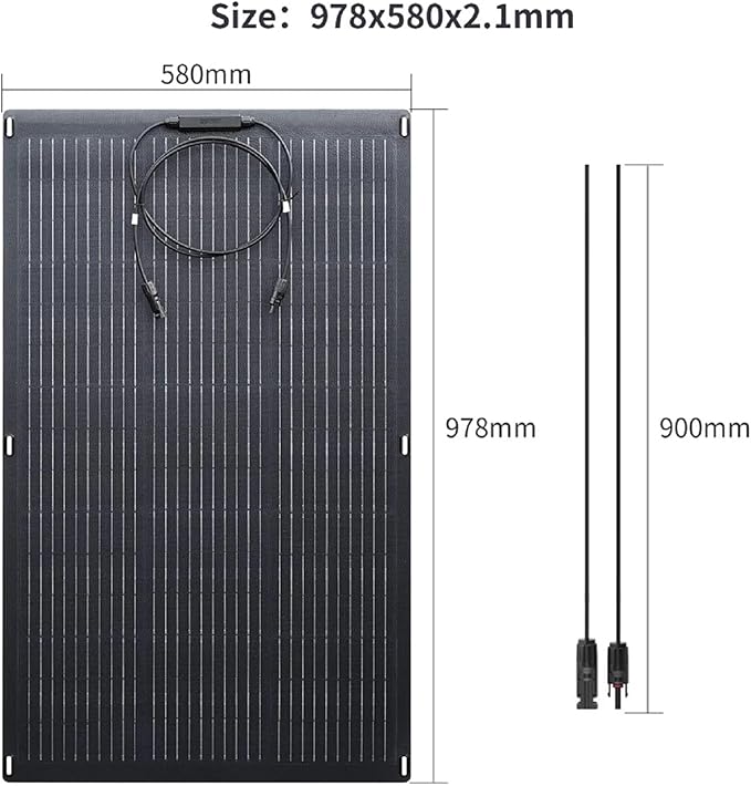 ALLPOWERS 100W Portable Solar Panel, SF100 Flexible Solar Panel, 24V Monocrystalline Solar Kit, 25% High Efficiency, IP68, for Power Station, Phones, Rooftops, Outdoor Camping and RVs