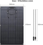 ALLPOWERS 100W Portable Solar Panel, SF100 Flexible Solar Panel, 24V Monocrystalline Solar Kit, 25% High Efficiency, IP68, for Power Station, Phones, Rooftops, Outdoor Camping and RVs
