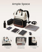 LOVEVOOK Laptop Backpack for Women, 15.6 Inch Work Business Backpacks Purse With Large Capacity, Waterproof Nurse Bag College Backpack, Waterproof Casual Daypack for Travel