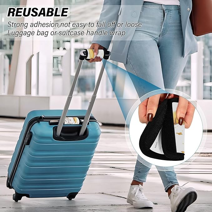 Qilmy Cute Baby Elephant Luggage Handle Wrap 2Pack Luggage Identifiers Tag Comfort Handle Grips Cover for Stroller Suitcase Bag Airplane Travel Accessories2123