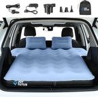 JOYTUTUS SUV Mattress for Car Camping, Upgraded Flocking and Extra Thick Oxford Surface SUV Air Mattress,Camping Bed Mattress with 2-in-1 Air Pump, 2 Pillows & Carry Bag (Blue)