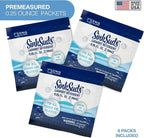 SinkSuds Laundry Detergent Travel Size Liquid Soap TSA Compliant Safe for All Fabrics 6 Packets & 1 Sink Stopper