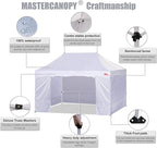 MASTERCANOPY Heavy Duty Pop-up Canopy Tent with Sidewalls (10x15,White)