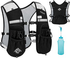 Running Hydration Vest for Women Men - Waterproof Running Water Backpack Hydration Pack with 12 Pockets, Lightweight Water Vest for Hiking Trail Cycling Marathon Race