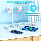 iPhone 16 15 Fast Charger,Type C Charging USB C Charger 20w Power Adapter Fast Charging Block Charge with 2Pack 3FT C Cable for iPhone 16/16 Plus/16e/15/15 Plus/15 Pro/15 Pro Max/iPad Pro 12.9/iPad 11
