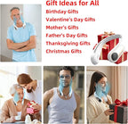 Portable Neck Fan,Personal Wearable Bladeless Fan,LED Display,4-Speeds,6000mAh USB Rechargeable,360° Strong Cooling Wind,Hands Free,Long Lasting,Birthday Gifts for Men Women Dad Mom (White)