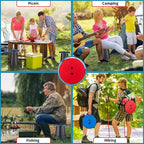 Boreeman Upgraded Folding Stool Lightweight Yet More Sturdy with Load Capacity 400lbs Portable Collapsible Stool for Camping Fishing Hiking BBQ (Blue)