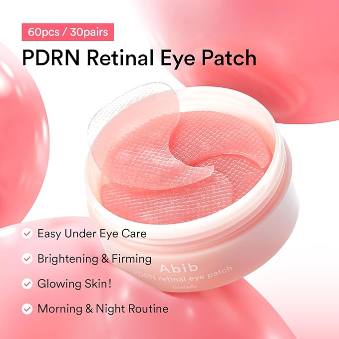 Abib Pink Me Up PDRN 3 Step Glow Kit | Overnight Firming Jelly Mask, PDRN Retinal Eye patches, PDRN Lip Mask | Mothers Teen Korean Skincare Set for Glass Skin, Birthday Gifts for Women