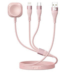 Apple Watch Charger Multi Charging Cable 6FT, Nylon Braided USB AM Port to Lightning Type C USB C Cord iWatch Magnetic Wireless 3 in 1 Charging Wire for iPhone Android Phone and iWatch