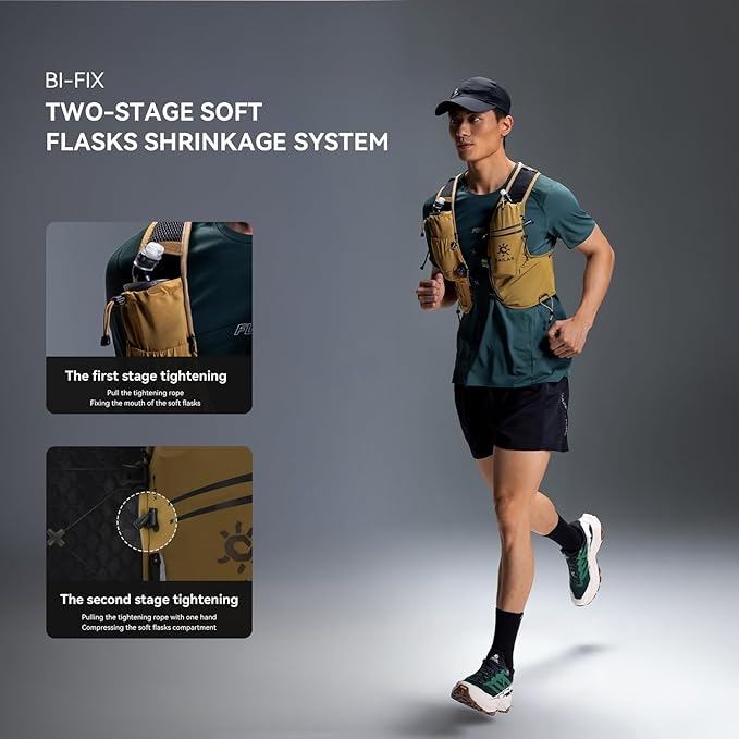 KAILAS FUGA AIR 8 Ⅳ Running Hydration Vest Hydration Pack Lightweight with Two TPU Water Bladders for Women Men Trail Cycling Hiking