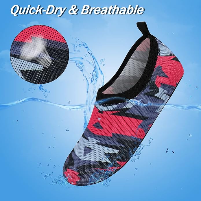ANLUKE Womens Mens Water Shoes Barefoot Quick-Dry Aqua Socks for Beach Swim Surf Water Sport