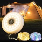 Camping String Lights, 4 in 1 Outdoor Camping Lantern with 8 Lighting Modes(32.8Ft), Quick 30s Recovery, Waterproof, Type-C Fast Charging, Portable Camping Lights for Camping/Yard/Hiking