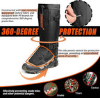 Frelaxy Snake Gaiters, Waterproof Snake Guard Chaps, Snake Bite Protection for Lower Legs, Adjustable Snake Proof Gaiters for Hunting/Outdoor Working, Fit for Men & Women