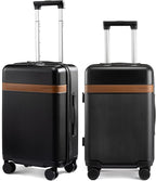 LOVEVOOK Hard Shell 24 Inch Carry On Luggage with Removable Lining,Large Capacity Carry On Suitcase with Wheels Lock,Lightweight Airline TSA Approved Checked Luggage for Men Women Travel Business Trip