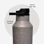 Corkcicle Sport Canteen - Keeps Drinks Cold 25 Hours - Stainless Steel Water Bottle - Triple-Insulated - Spill-Proof - Summer Drinkware Gift - Keeps Drinks Ice Cold - 20 oz - Steel Shadow