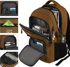 Volher Laptop Backpack,Business Travel Anti Theft Slim Durable Laptops Backpack with USB Charging Port,Water Resistant College Computer Bag for Women & Men Fits 15.6 Inch Laptop and Notebook-Brown