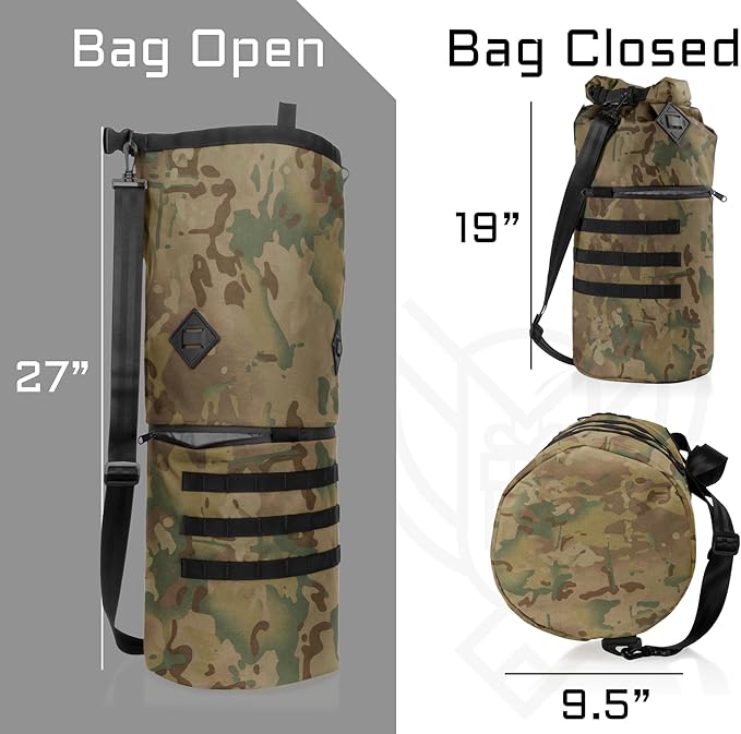 Xtreme Sight Line ~ AQUA RT Dry Bag~ Water-Proof Faraday Dry Bag for Laptops, Tablets, and Mid-Size Electronics ~ Small LITE Faraday Bag Combo ~ Multicam Camo