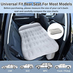 Coverado Car Air Mattress Back Seat, Portable Wireless Inflatable Bed with Built in Air Pump&Pllow, Storage Bag, Patch Kit, Universal Back Seat Bed Sleeping Pad Fit Most Car Suvs, L-51,W-32