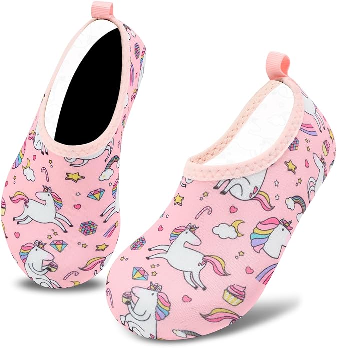 Deevike Kids Water Shoes Boys Grils Barefoot Quick Dry Aqua Socks Beach Shoes for Toddler Sports Swim Surf Outdoor Walking