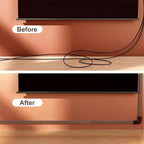 Yecaye Cord Hider, 113in Medium Cord Covers for Wires on Wall, Cord Organizer for 2-3 Wires, Easy Install Cable Management Kit, TV Cable Hider for Home Office, W0.95in H0.55in, Cherry