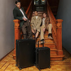 LEVEL8 Luggage Sets 2 Piece, 20/28 inch Hardshell Suitcases Sets, Lightweight Luminous Textured Hardside with Spinner Wheels, Tsa Lock, 2-Piece Set (20/28), Black