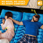 Sleeping Pad, Compact Sleeping Pad for Camping with Pillow Built-in Foot Pump, Inflatable Sleeping Mat for Travel Backpacking Hiking Sleeping Bag Tent, Outdoor Adventure Camp Gear