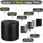 19oz Insulated Vacuum Food Jar with Buckle Lid Wide Mouth Soup Thermo for Hot Food Kids Leakproof Stainless Steel Lunch Container- Black-1Pack