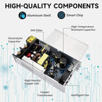 DC 12V 125A 1500W Power Supply 110V AC to 12V DC Converter Power Supply Adapter 125A 1500W Transformer for Motor Pump CCTV Security Camera Car Stereo 3D Printer
