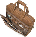 Augus Leather Messenger Bag for Men Vintage Travel Backpack 17 inch laptop Briefcase Shoulder Bags