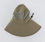 Home Prefer Outdoor UPF50+ Mesh Sun Hat Wide Brim Fishing Hat with Neck Flap Sun Hat for Men Women