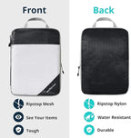 3 Set Compression Packing Cubes for Travel - Compressible, Lightweight, and Space-Saving Packing Cubes, Travel Essentials for Women, Black