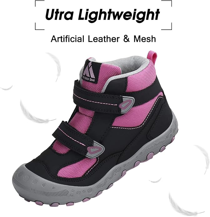 Mishansha Kids Hiking Boots Toddler Girls Boys Hiking Shoes Water-Resistant Anti-Collision Non-Slip Athletic Outdoor Trekking Boots
