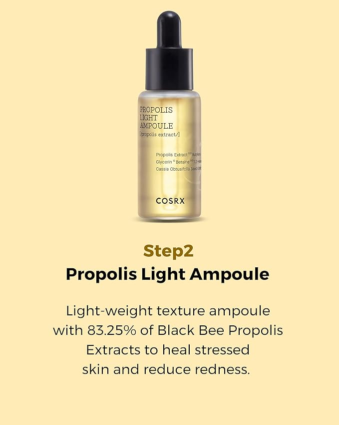 COSRX Honey Glow Kit, Korean Skin Care Set with Propolis Facial Toner, Serum, & Cream, Mini Travel Essentials, Deep Moisture, Hydration, Nourishment, Travel Size Gift Set, Korean Skin Care