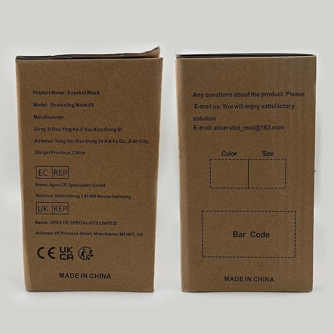 Flyboo Snorkel Mask,180°View Snorkelling Gear with Panoramic Full Face Design-Sports Camera Compatible Diving Mask with Anti-Fog and Anti-Leak Technology for Adults and Kids