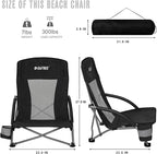 G4Free Beach Chair Folding Portable Beach Backpack Camping Chair for Adults with Mesh Back