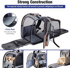Large Cat Backpack Carrier Expandable Pet Carrier Backpack for Small Dogs Medium Cats Fit Up to 18 Lbs, Dog Carrier Backpack,Puppy Backpack Carrier, Striped