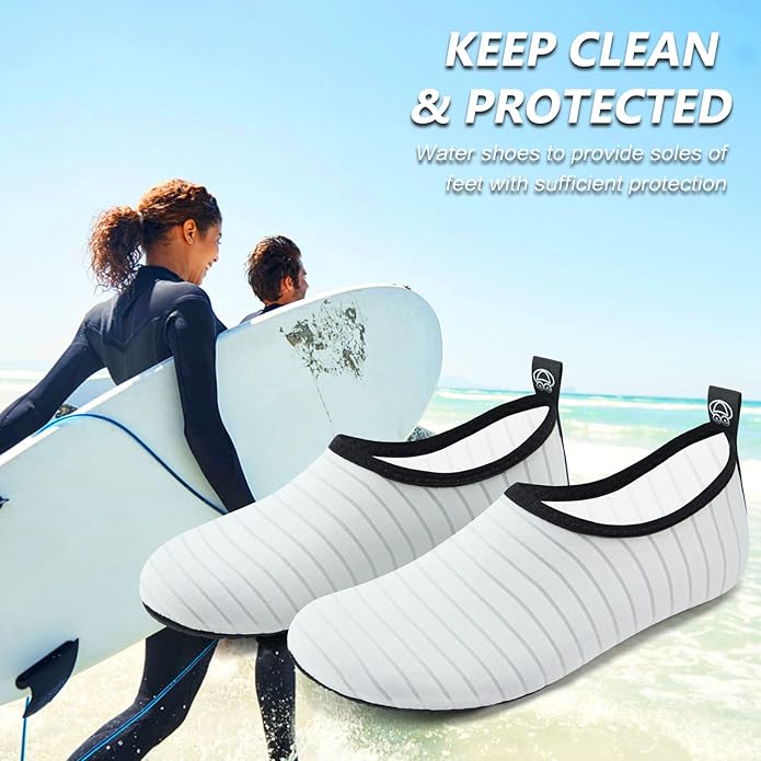 Deevike Water Shoes for Women Men Barefoot Quick-Dry Aqua Socks Slip-on for Beach Swim Surf Yoga Exercise