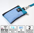 Minimalist RFID Blocking Small Wallet with ID Window,WaterResistant Zip Id Case Wallet with Lanyard Keychain for Cards,Cash,Travel,Women,Men
