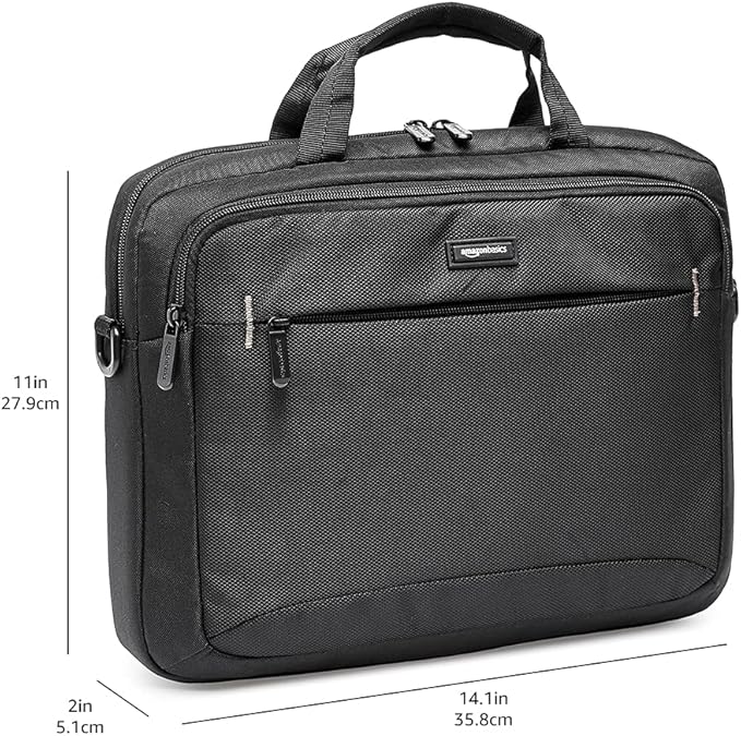 Amazon Basics 14 Inch Laptop and Tablet Shoulder Bag Carrying Case, Black, 24-Pack