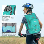 Hydration Backpack,Lightweight Hiking Backpack with 2L Water Bladder,Water Backpack for Biking, Running, Festival
