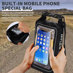 IP68 Waterproof Dry Bag, 2L - Roll Top Waterproof Pool Bag，dry bags for kayaking waterproof-w/Phone Pouch,Large Waterproof Phone Pouch,Boating & Kayak Accessories camping (black)