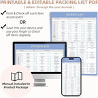 BAGAIL 9 Set Packing Cubes with Packing List Luggage Packing Organizers for Travel Accessories (Blue Green)