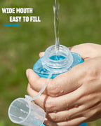 Running Vest Soft Flask, BPA-Free 500ml Collapsible Water Bottle for Hydration Backpack, Folding Running Water Bottle for Running Hiking Cycling Climbing (Pink, 500 ML)