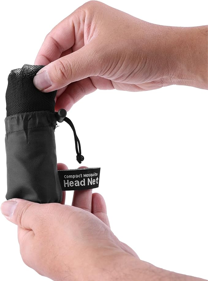 Coghlan's Compact Mosquito Head Net – Lightweight Mesh Insect Protection for Camping, Hiking, and Outdoor Activity, Fits Over Hats for Comfortable Bug Defense in Any Environment