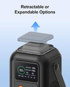 AsperX Portable Power Station, 192Wh LiFePO4 Battery with 200W Output, Dual 140W PD3.1 Fast Charging, Smart Display, 60,000mAh DC Laptop Power Bank Station for Outdoor Travel, Camping, Home, Emergency